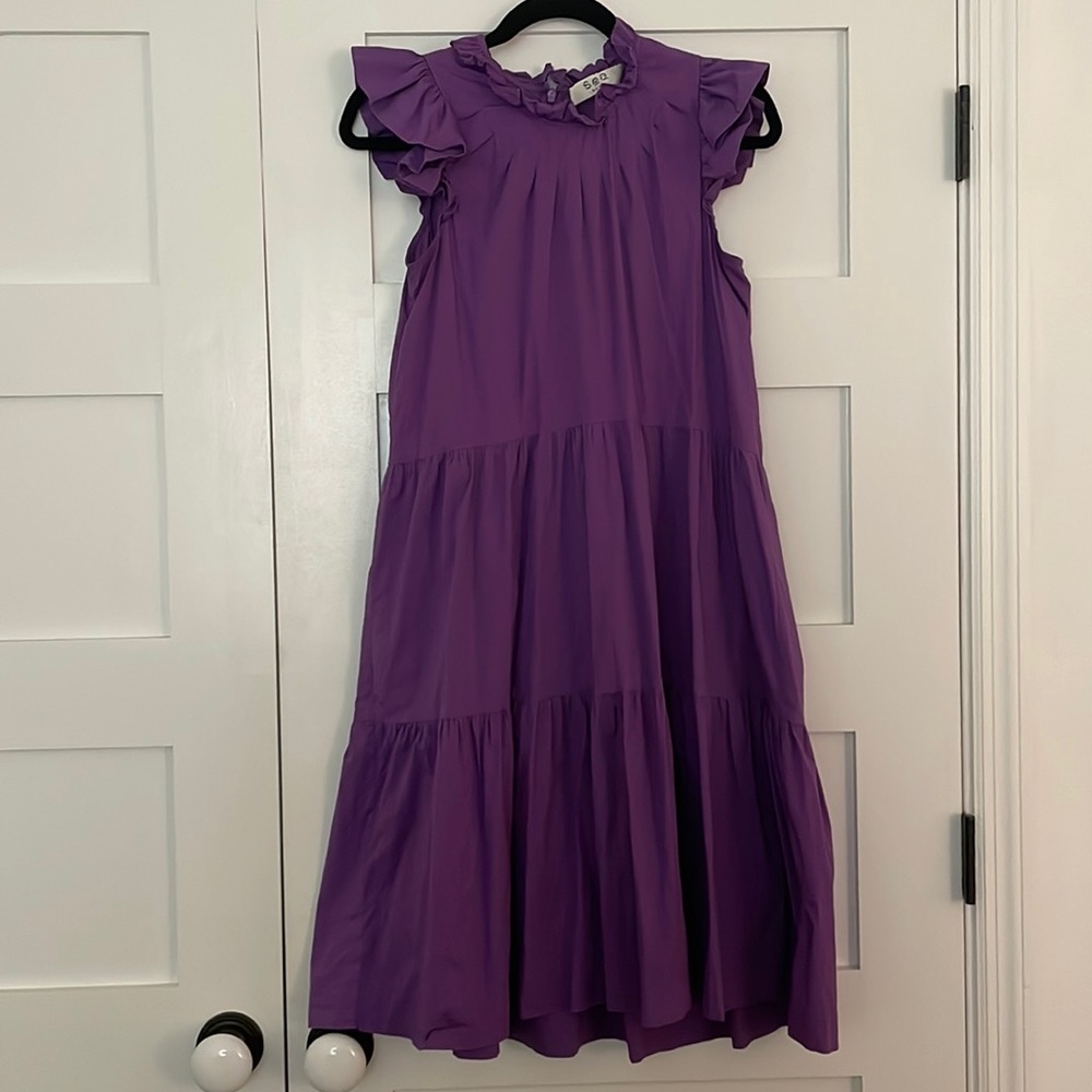 Sea NY cotton A-line dress with pockets